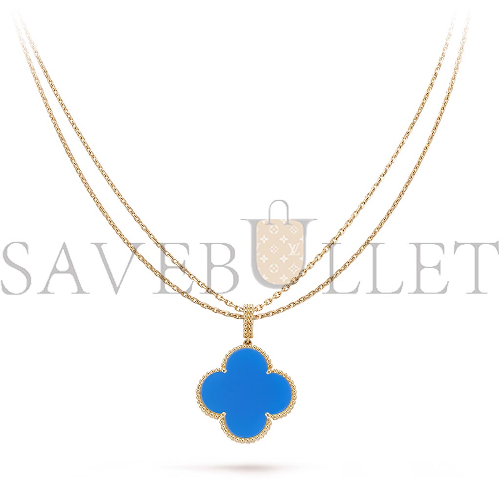 VAN CLEEF & ARPELS MAGIC ALHAMBRA LONG NECKLACE, 1 MOTIF - YELLOW GOLD, AGATE VCARP6LA00 VAN CLEEF & ARPELS MAGIC ALHAMBRA LONG NECKLACE, 1 MOTIF - YELLOW GOLD, AGATE VCARP6LA00